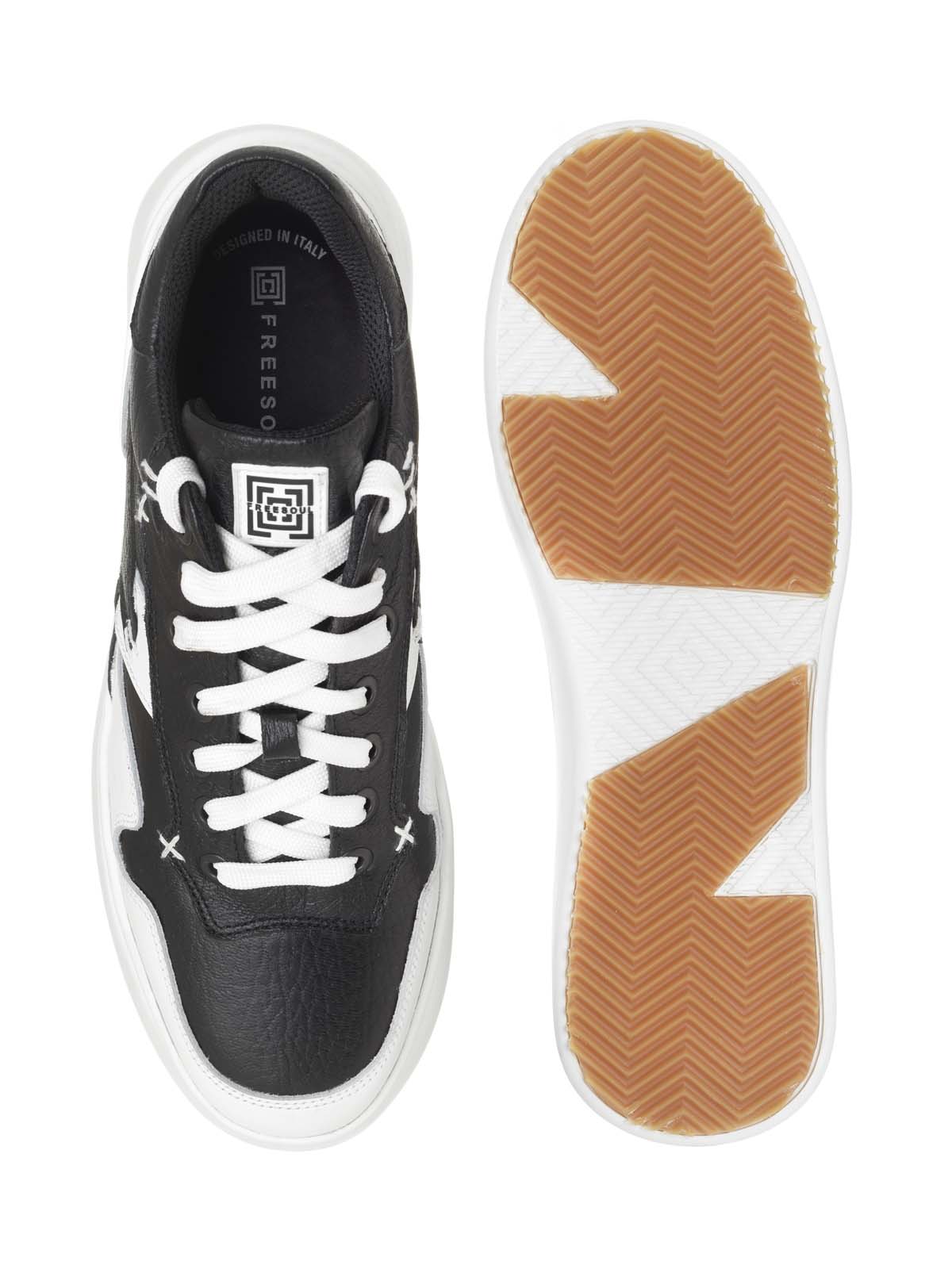 FREEDOR LEATHER BLACK WHITE